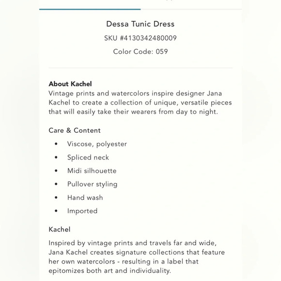 Kachel - Anthropologie - Dessa Tunic Colorful Patterned Dress - XS - Picture 15 of 16